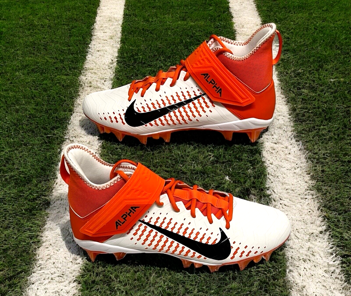 アルファー Nike Alpha Menace Pro 2 MID Football Cleat Team Orange/White Men