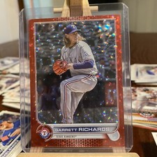 2022 Update Base Red Foilboard #US198 Garrett Richards #32/199 Texas Rangers