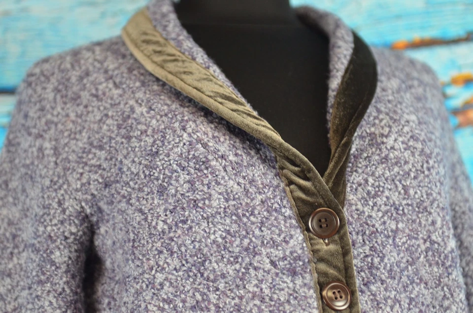 Blazer para mujer HWR Anthropologie talla XS púrpura negro ribete carrera chaqueta boho Foto 2 de 4