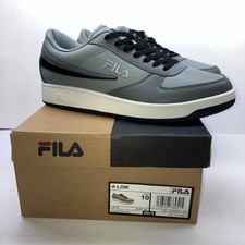 FILA A-LOW CASUAL LACE-UP TRAINERS ATHLETIC MEN SHOES GRAY /BLACK SIZE 10 NEW