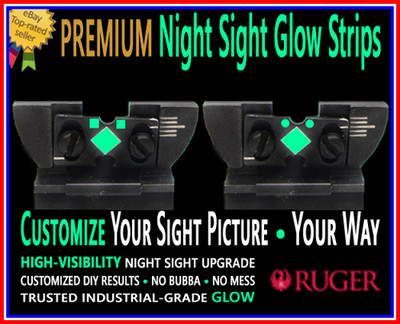 RUGER 10/22 Night Sights Upgrade | Get High Visibility DIY PREMIUM GL W STRIPS