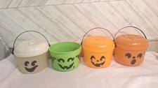 VINTAGE LOT OF 4 1986 MCDONALDS HALLOWEEN BUCKETS HALLOWEEN BOO BUCKET