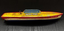 Vintage J Chein Peggy Jane Tin Toy Windup Boat 14"