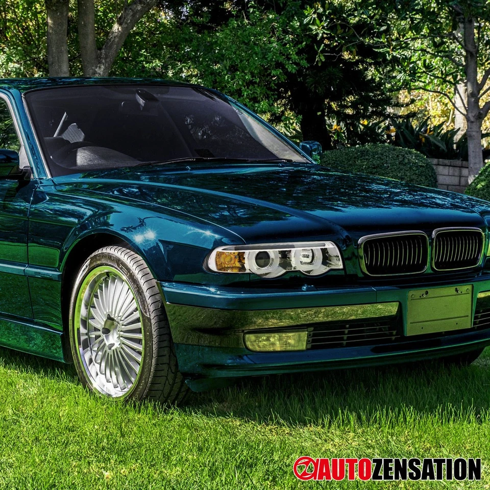 Fit 1995-2001 BMW E38 740iL 750iL LED Halo Tube Projector Headlights Head Lamps - Изображение 3 из 4