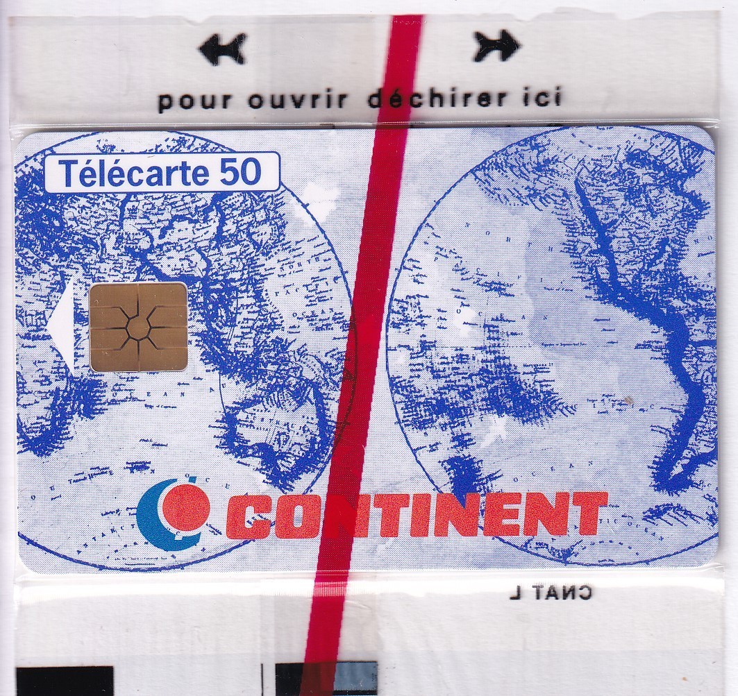 FRANCE TELECARTE / PHONECARD .. 50U F696A GEM1B CONTINENT WORLD NSB / NEW C.36€