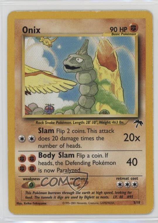 Onix Pokemon Southern Islands Collection #3 2001