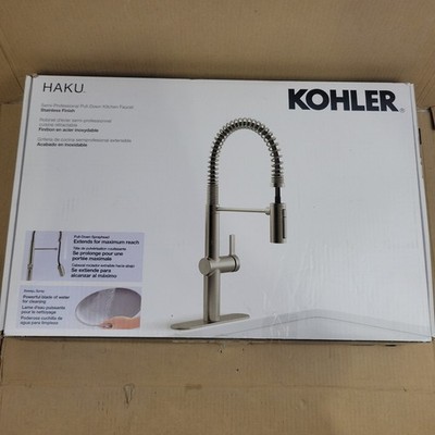 Kohler Haku Pull-Down Kitchen Faucet - Stainless Finish - R38475