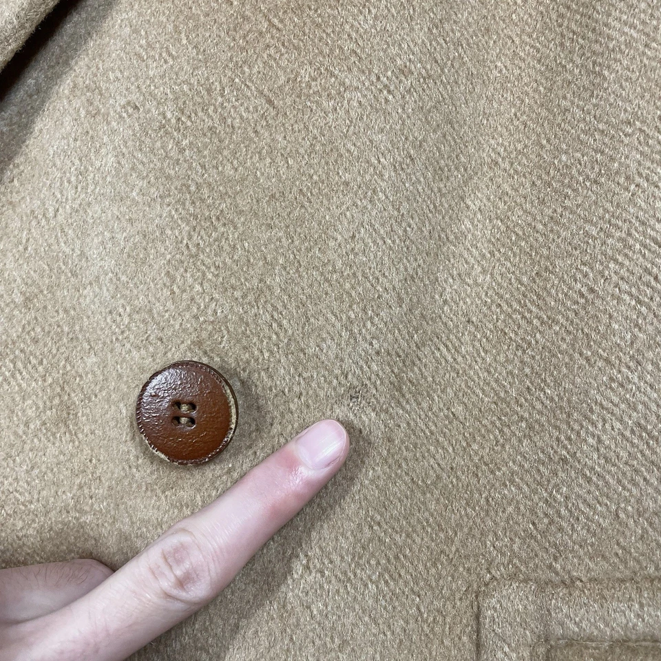 Abrigo de pelo vintage años 70 80 Polo Ralph Lauren camel para mujer talla 6 doble pecho Foto 4 de 4