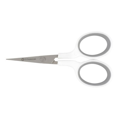 Westcott 4'' Embroidery Scissors with Curved Titanium-Bonded Blades for Flush ...