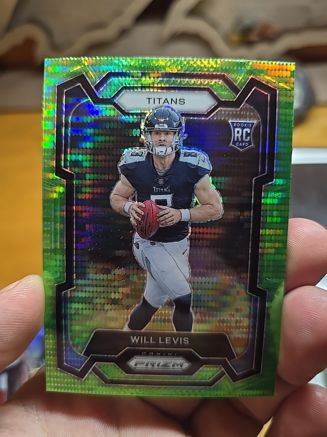 2023 Panini Prizm - Rookies Will Levis #397 Neon Green Pulsar Prizm (RC)