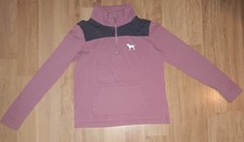 WOMEN'S VICTORIA SECRET PINK HALF-ZIP PULLOVER SIZED XS NO RIPS NO STAINS