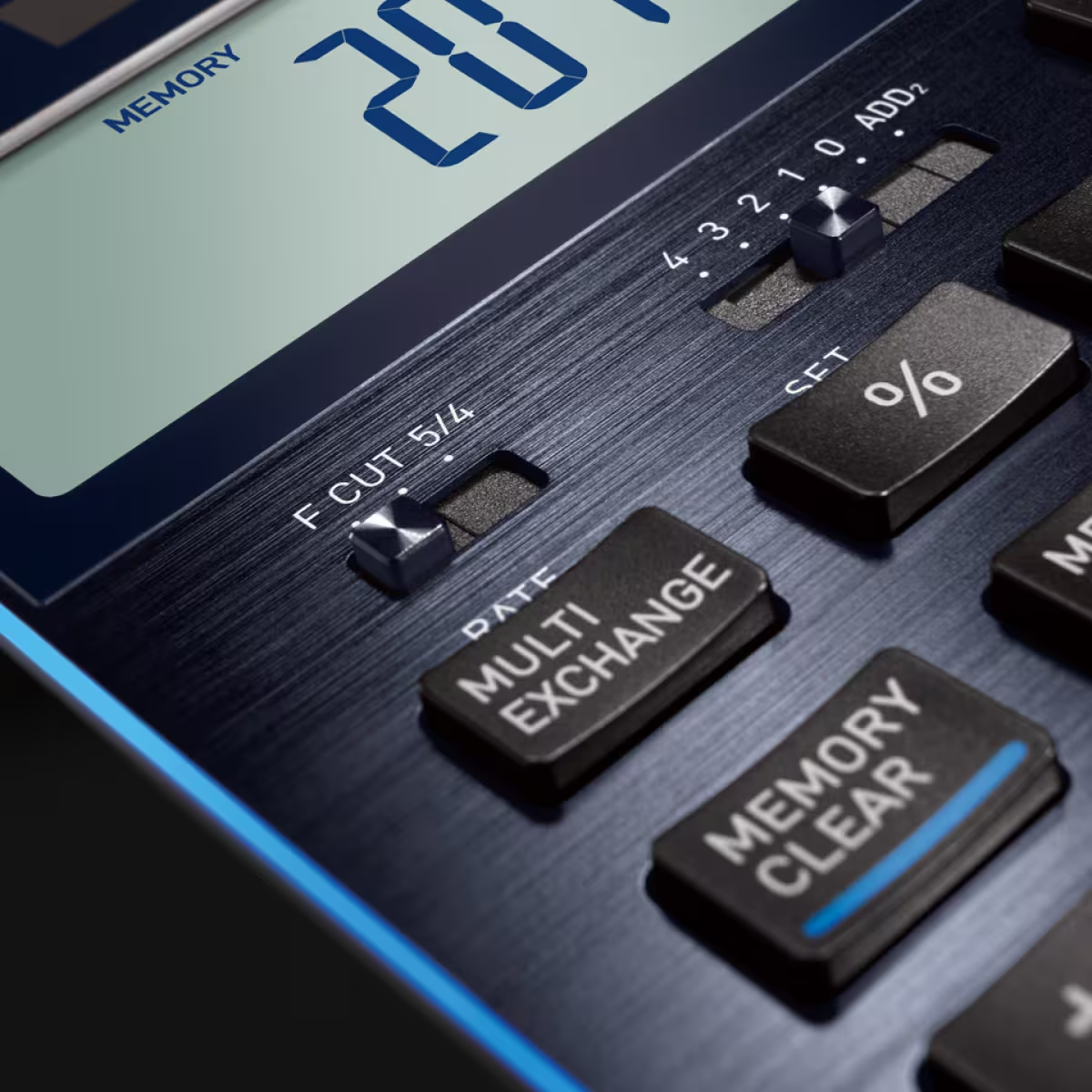 CASIO S100X-BU 12-Digit Premium Desk Calculator Navy Blue Made in 