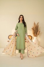 Pakistani Shalwar Kameez Dupatta 3 Piece Embroidered Winter Size Medium