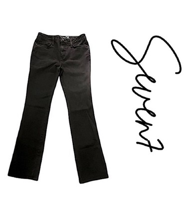 Seven7 Bombshell High Rise Bootcut Jeans Womens 4 Preppy Black Denim EUC