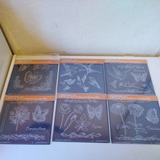 Clarity Stamp  Groovi Parchment Embossing Plates x 6 Brand New Florals Birds