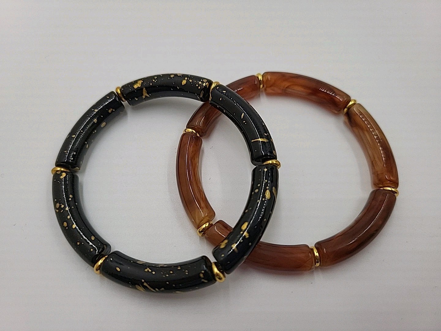 2 ~Acrylic Stackable Stretch Bangle Braclets - image 1