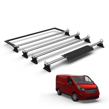 Vauxhall Vivaro Roof Rack for 2014-2019 Vans 4x Steel Roof Bars & Ladder Roller