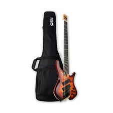 5 String Headless Electric Bass Guitar poplar body Carbon Fibre Maple neck fa...