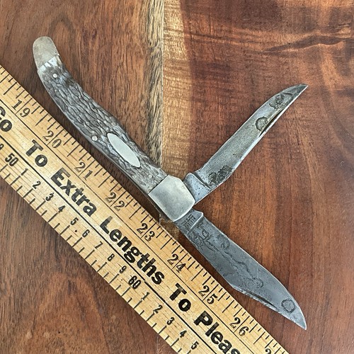 Vintage WESTERN Boulder, Colo. Made In U.S.A. 062 Folding 2-Blade Hunting Knife