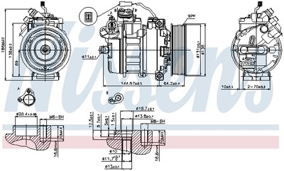 NISSENS 89371 Kompressor, Klimaanlage für MERCEDES-BENZ