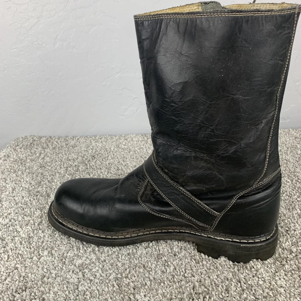 Botas de Ingeniero John Fluevog Para Hombre Talla 13 Cuero Motocicleta Motociclista Correa Suela Foto 4 de 4