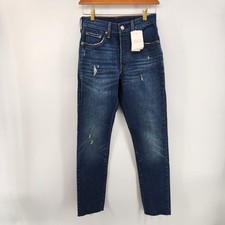 Levi's 501 Skinny Women's Jeans 24x30 High Rise Button Fly Stretch Distressed