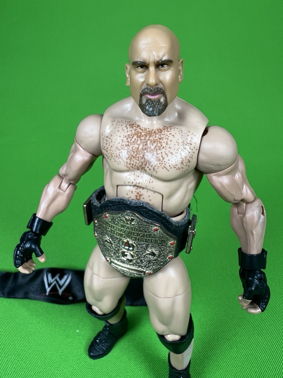 JAKKS WWE 1/500 WCW/WHC Chase Die Cast Belt + Mattel Bill Goldberg Custom Figure