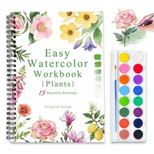 Watercolor Workbooks, 16 Colors Water Color Books Paint Set for Adults, Water...