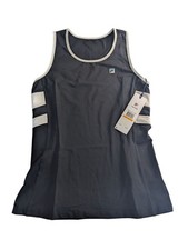 Fila LA Finale Full Coverage Sleeveless Tennis Tank Top Women's Small Black NWT
