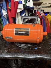 Metro Vac N Blo VNB-7 Portable Vacuum Cleaner Blow Dryer Orange No Hose