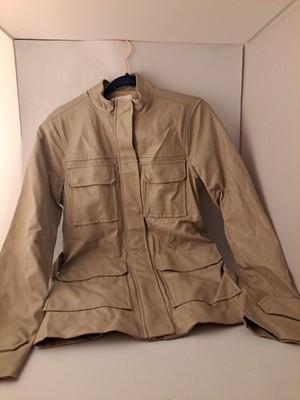  Womens Mid Length Trench Coat Style Water Proof Jacket With Belt Size Small.
