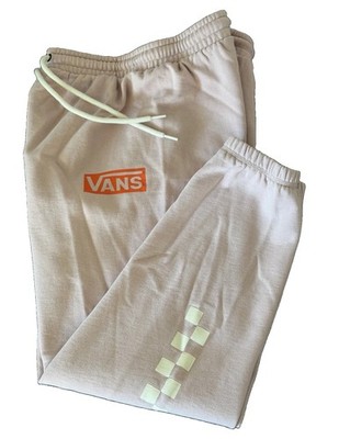 VANS Vans Versa Women s Pink Fleece Jogger Pants S Regular Drawstring Tapered