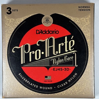 D'Addario EJ45-3D Pro-Arte Normal Tension Nylon Classical Guitar Strings 3 Sets