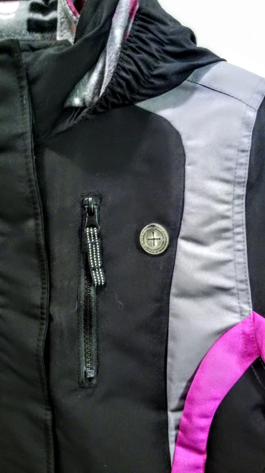 Chaqueta resistente al agua 3 en 1 Canyon River Blues, negra y rosa, niñas Lg 14 nueva con etiquetas Foto 4 de 4