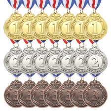 21 Pcs 2 Inch Award Metals Winner Award Medal 1st 2nd 3rd Prize with Neck Ribbon
