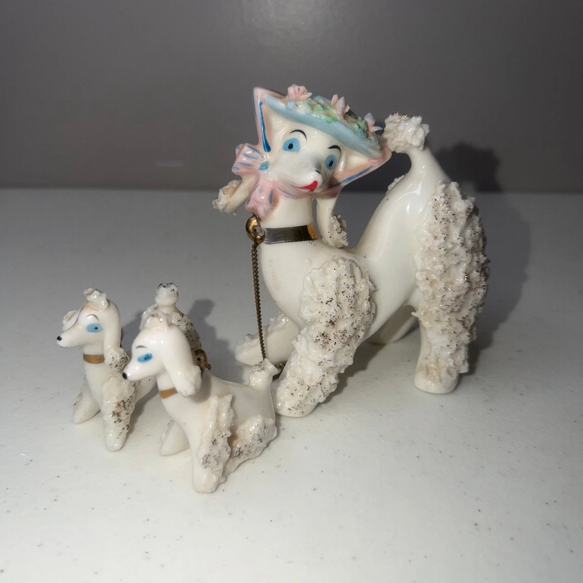 50s スパゲッティプードル　オブジェ　ビンテージ　コレクター Lefton Pink Poodle In Poodle Collectibles for sale | eBay