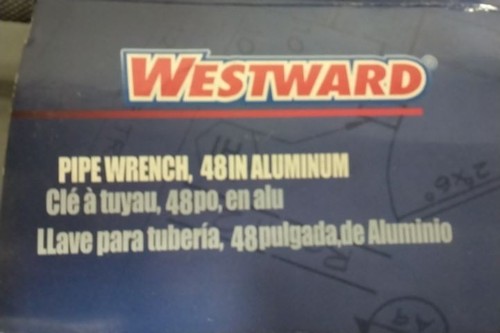Westward 6ATY3A 6 In Jaw Capacity 48 In Overall Length Gray Pipe Wrench - Afbeelding 2 van 10