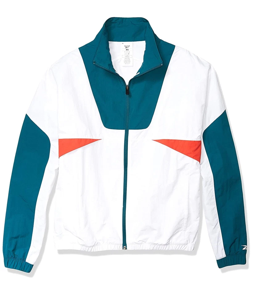 Chaqueta deportiva Reebok 3 tonos para hombre, blanca, L