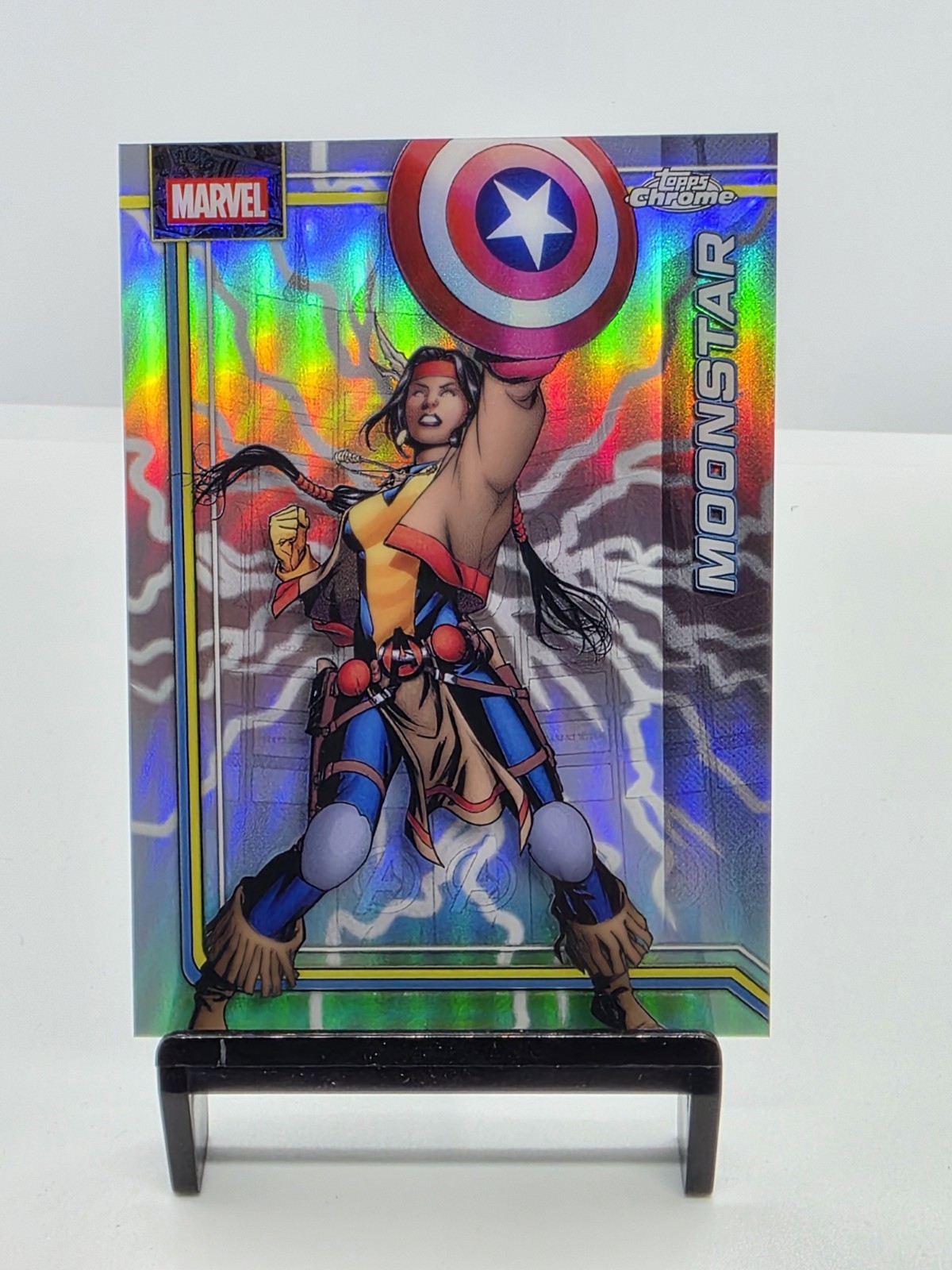 ​2026 Topps Chrome Marvel Comics Moonstar #082 Storms Lightning Refractor