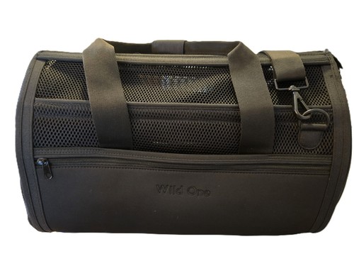 Dog Carrier by Wild One, black, airline compliant. For dogs up to 16 lbs.