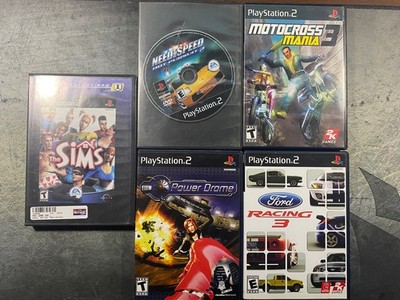 PS2 5 Games Racing Lot - Need For Speed Hot 2, Ford Racing 3, Motorcross Mania 3