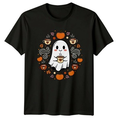 Süßes Gespenst mit Pumpkin Spice T-Shirt Kawaii Herbst Halloween Geschenk