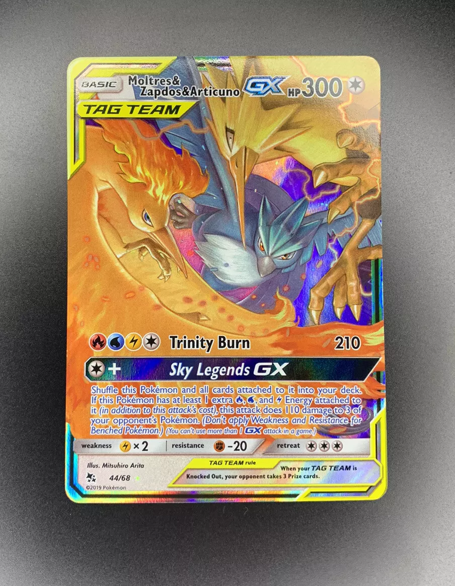 Moltres & Zapdos & Articuno Tag Team GX - 44/68 - Ultra Rare - Hidden Fates