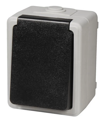 Feuchtraum Aufputz Steckdosen Taff Serie IP44 2er 3er AP Kombi Schalter f. Außen - Bild 3 von 4