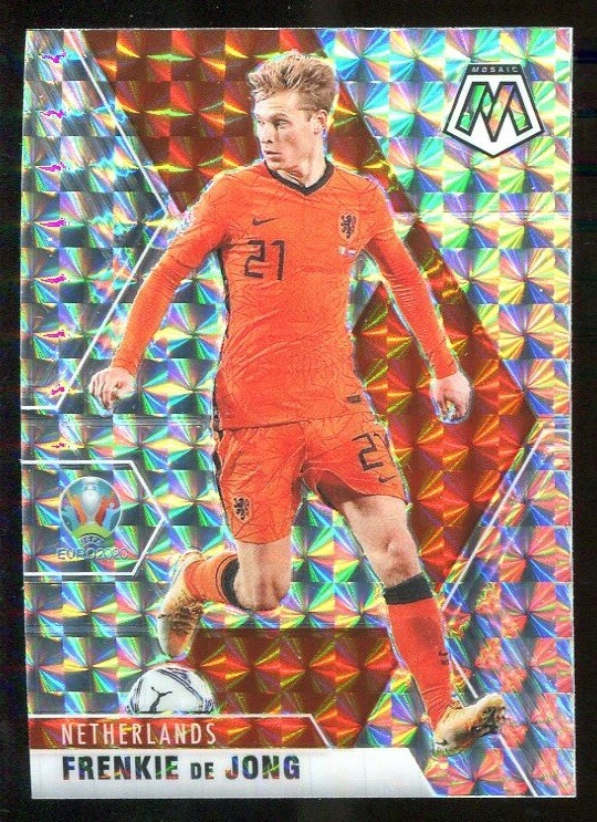 FRENKIE DE JONG 2021 Panini Mosaic EURO 2000 #150 SILVER Prizm - NETHERLANDS
