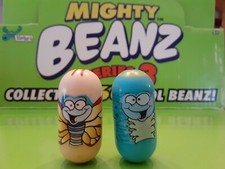 2003 VINTAGE Mighty Beanz; Series 3; Set of 2 beans; Themed pair: Bug to Beauty
