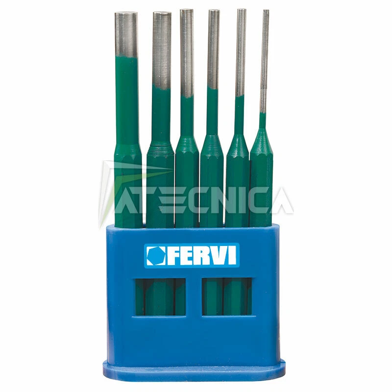 Set di 6 cacciaspine Fervi 0127 con supporto