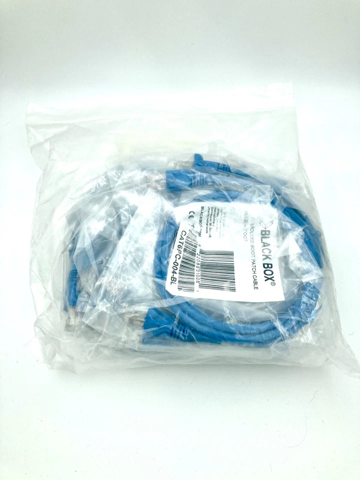 Black Label Brand Cat6 4ft Ethernet Cable Lot - RJ45 - Patch - Lot Of 10 Blue - Image 2 of 4