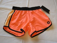 Hurley girls M board shorts swim active short 481013 N45 Brt Mango surf gym  