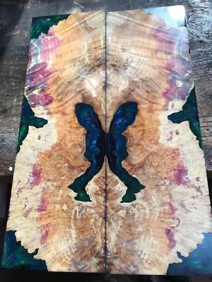 Dyed And Stabilized Box Elder Guitar Top Luthier - .25 x 14.5 x 22 - SBM-201